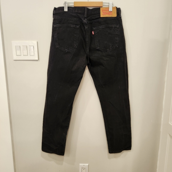 Levis 501 XX CT Jeans Mens 34x30 Button Fly Retro Black Denim Custom Tapered VTG - Picture 2 of 12